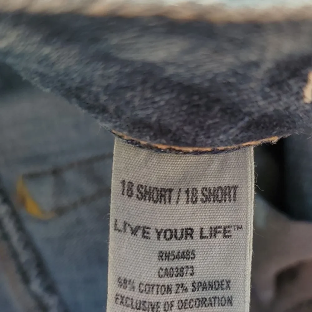 American Eagle Outfitters Ripped Blue Wide Leg Jeans Womens Size 18 - Picture 3 of 6